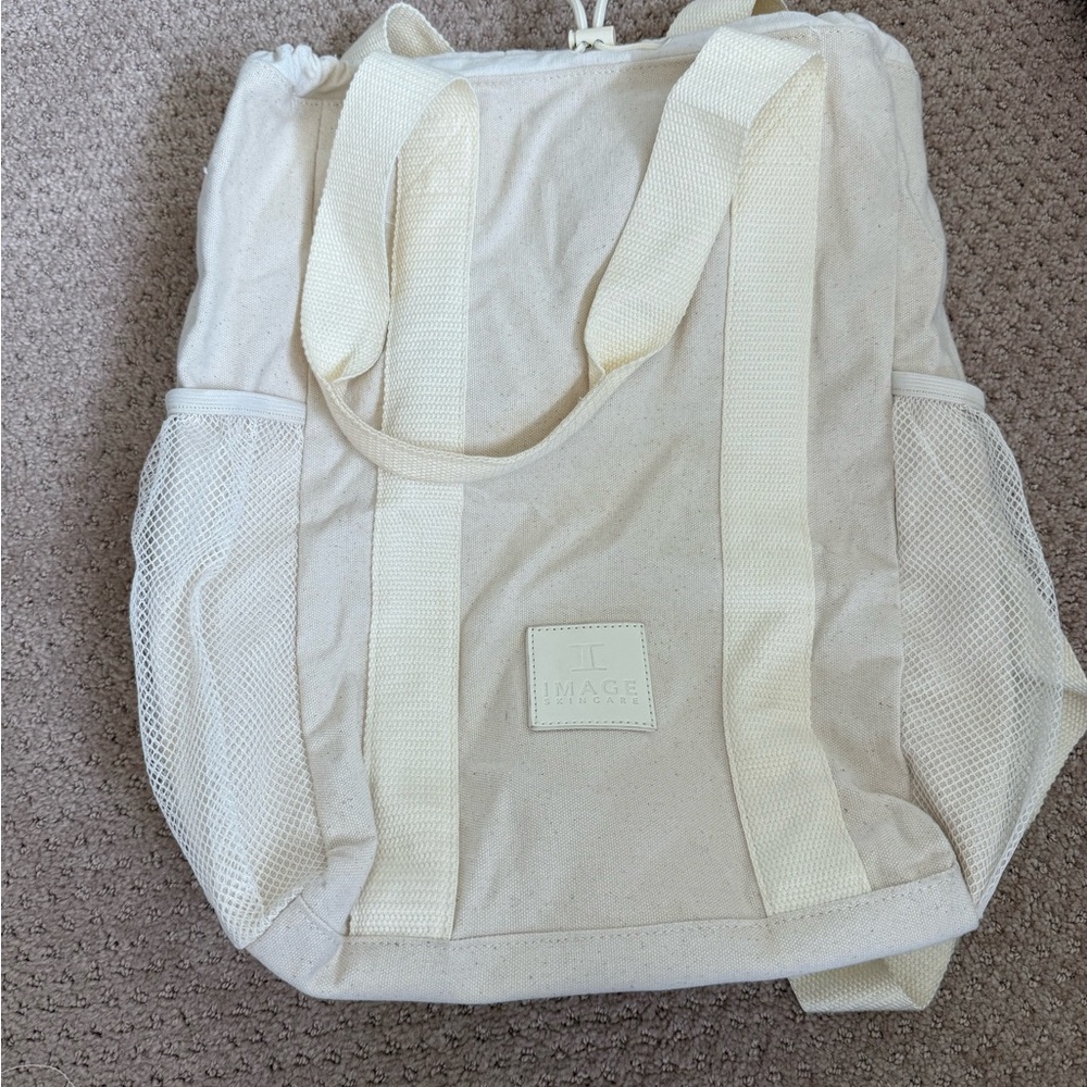 Image skincare canvas tote/backpack bag